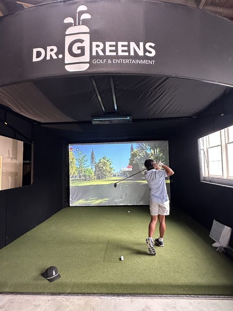 A swing in a new Norwood bay under the Dr. Greens topper