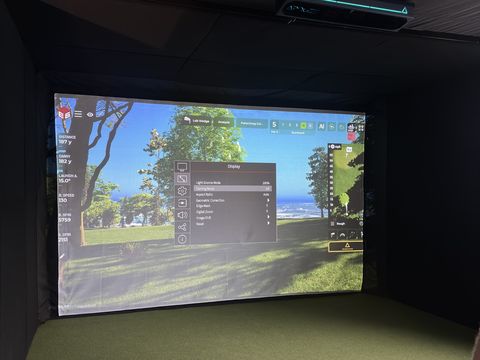 A new bay with its screen lit and fresh turf down